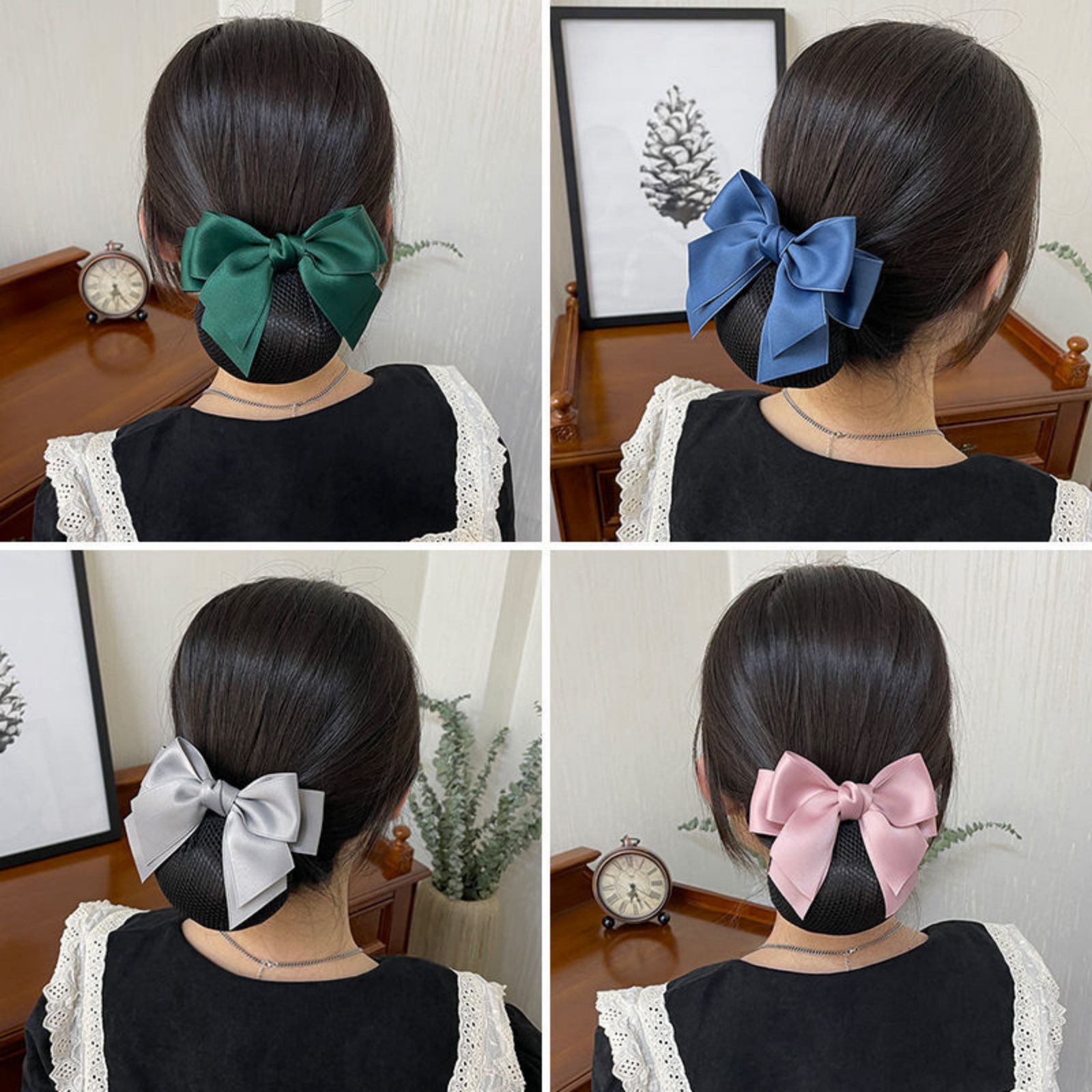 Women'S Work Accessories - 1PC Elegant Bow Hair Net for