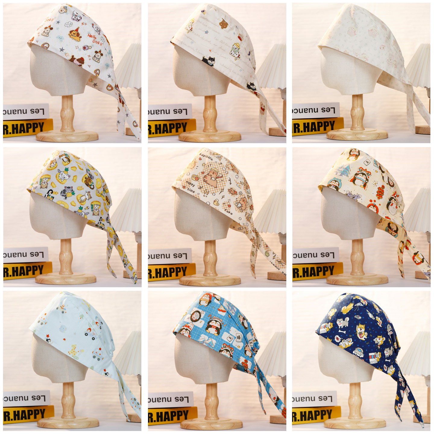 Women'S Work Accessories - 2026 New Surgical Printing Hats Adjustable