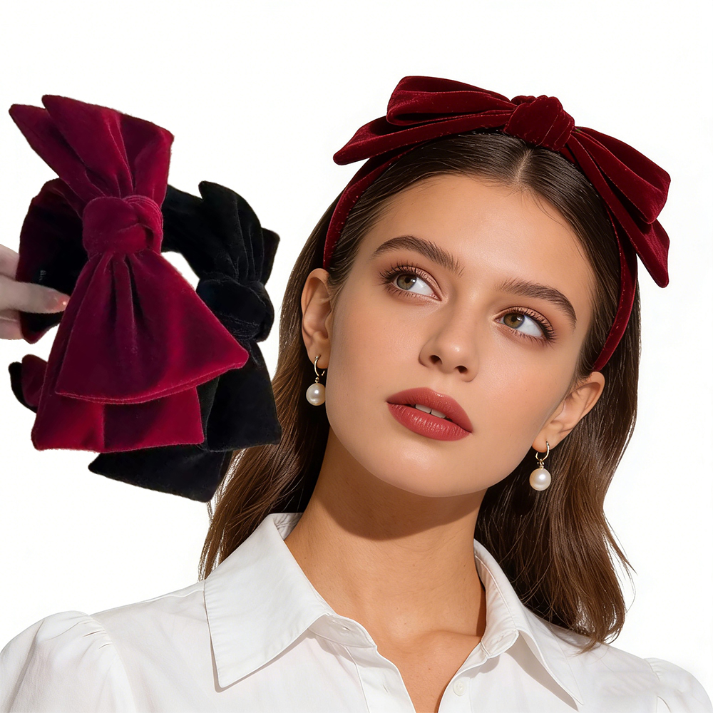 Hair Tie Velvet - AWAYTR Elegant Velvet Bow Tie Hair