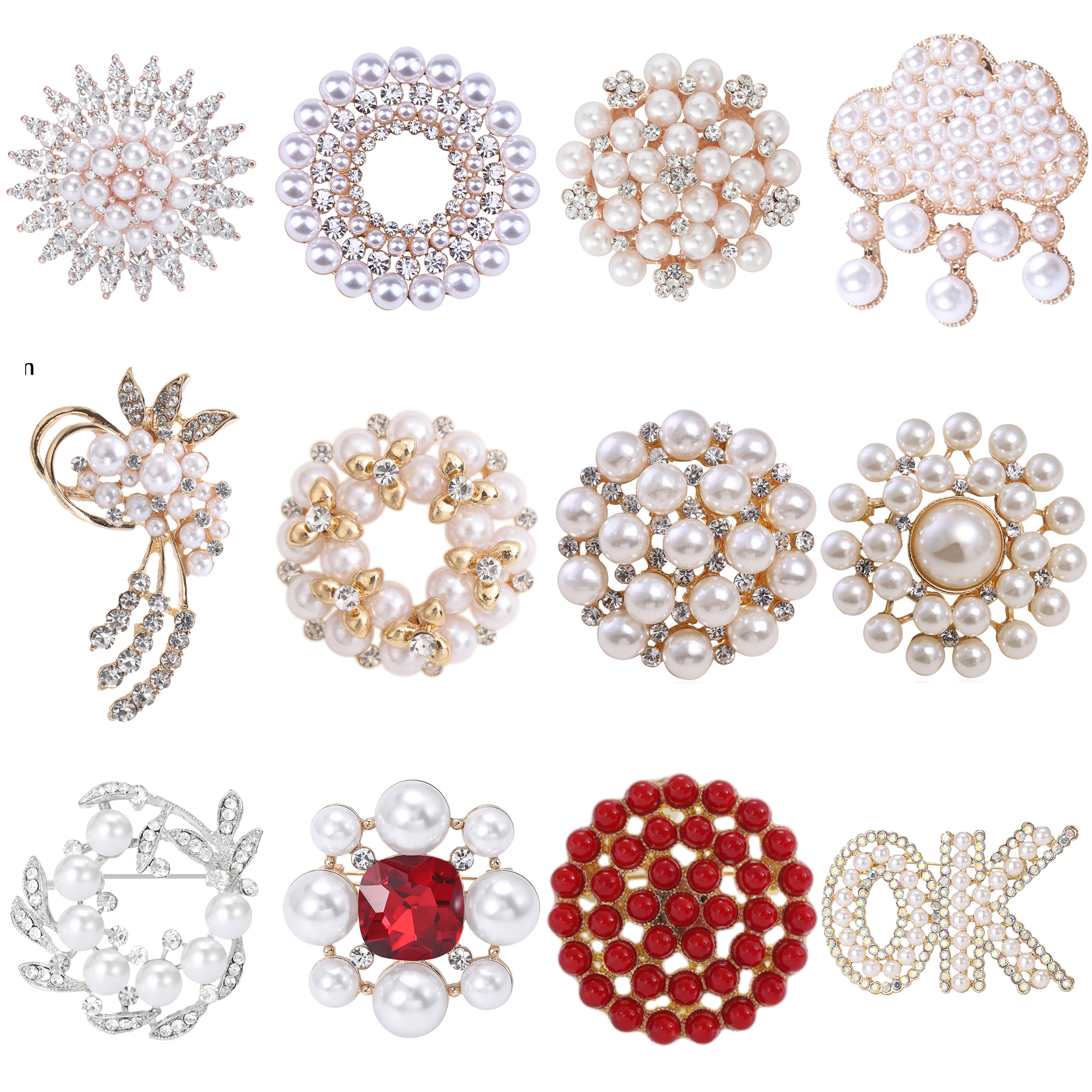 Women Accessories Bouquet - Pearl Flower Brooches For Women Unisex