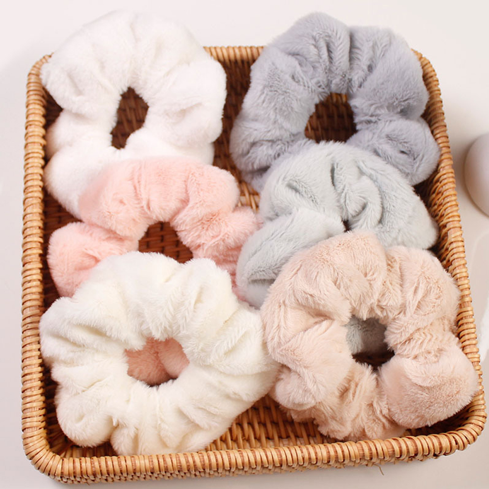 Hair Tie Velvet - 6PCS Set Velvet Soft Elastic Hair