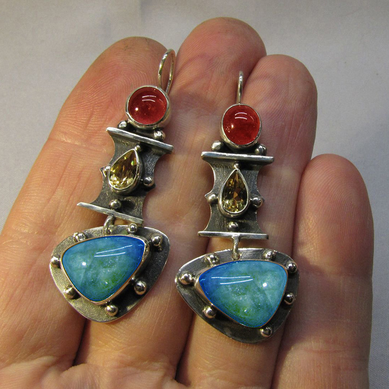 Women'S Accessories Amazon - Ethnic Style Irregular-shaped Retro Earrings Niche