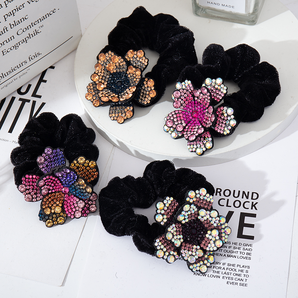 Women Rhinestone Scrunchies Ve - đánh giá và giá Hair Tie Velvet