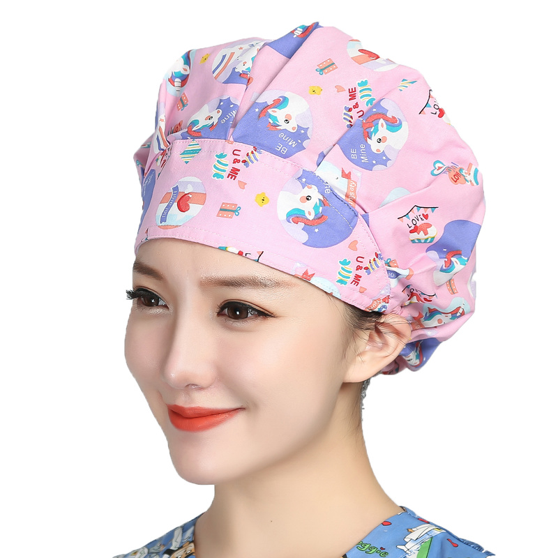 Bouffant Scrubs Hats Cartoon P - đánh giá và giá Women'S Work Accessories