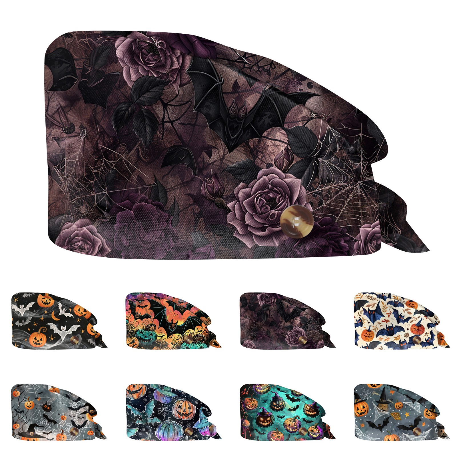Scrubs Caps Halloween Prints H - đánh giá và giá Women'S Work Accessories