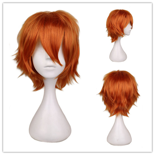 Short Orange Wig for Men Women - đánh giá và giá Women Accessories Bd
