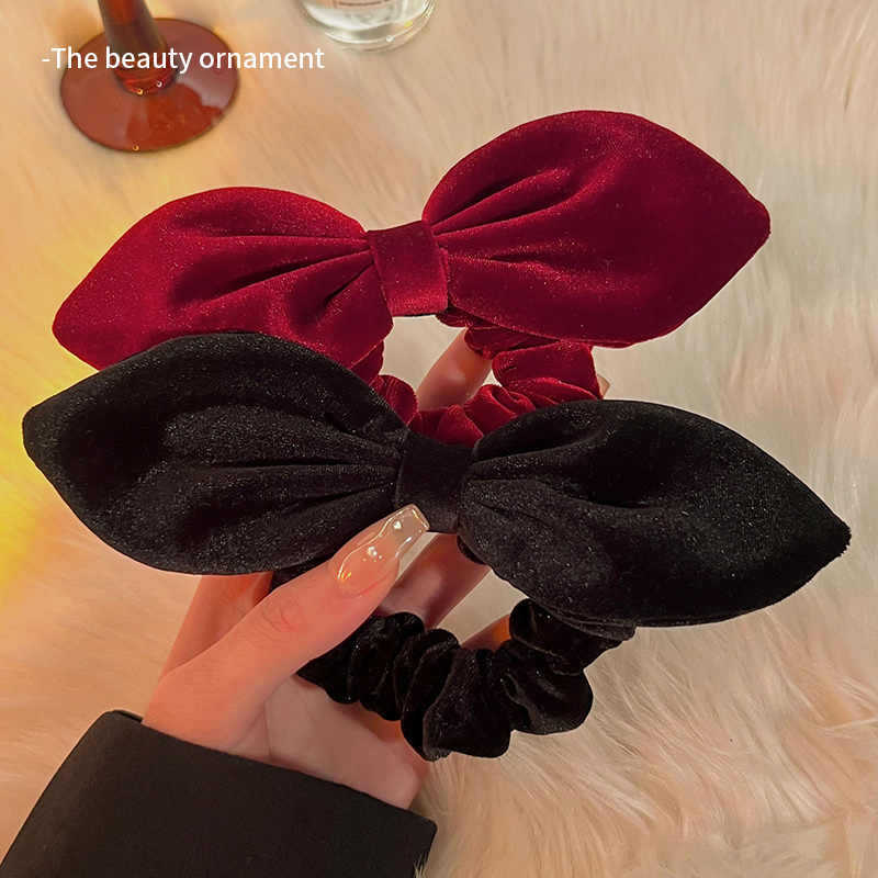 1pc Retro Velvet Rabbit Ear Bo - đánh giá và giá Hair Tie Velvet