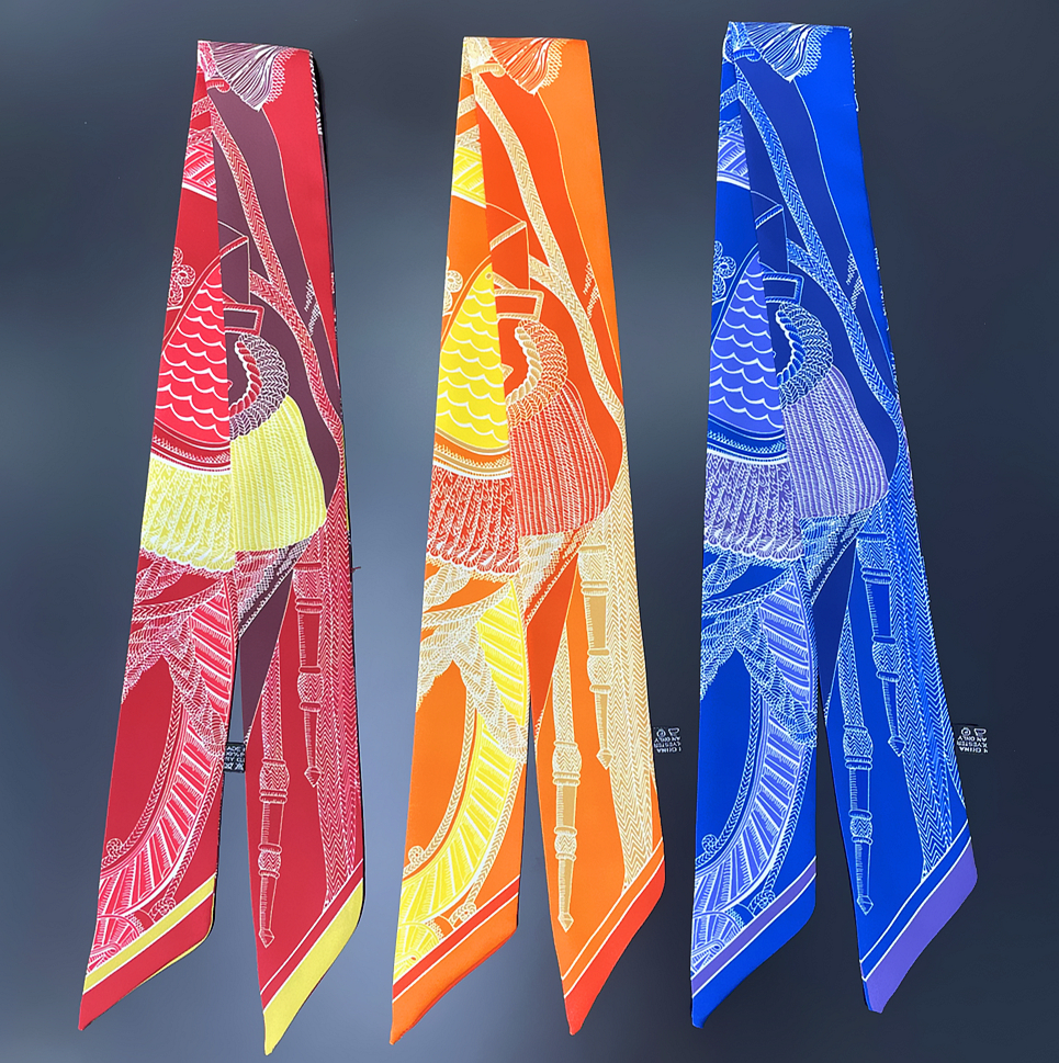 Brand Silk Scarf Design Women  - đánh giá và giá Accessories Brand For Women