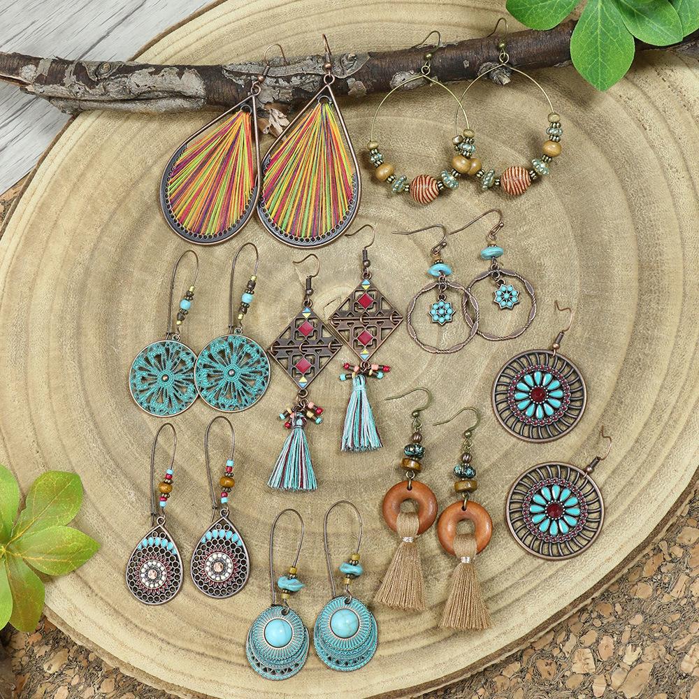 Ethnic feng shui drop exaggera - đánh giá và giá Women'S Accessories Amazon