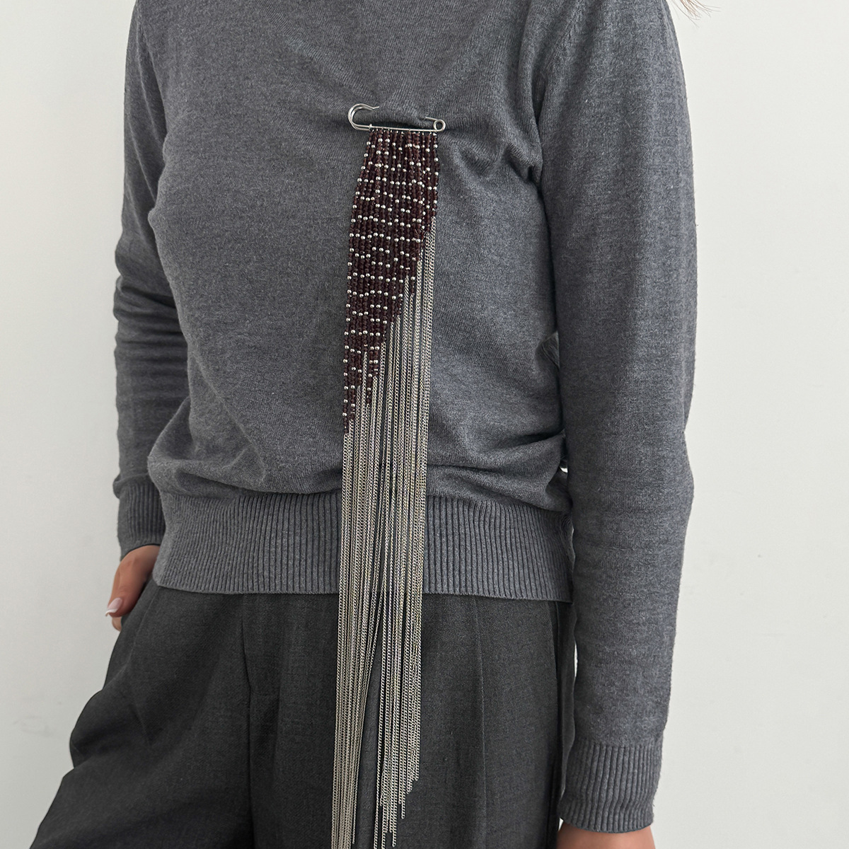 Silver Color Tassel Chain Broo - đánh giá và giá Women'S Accessories Jewelry