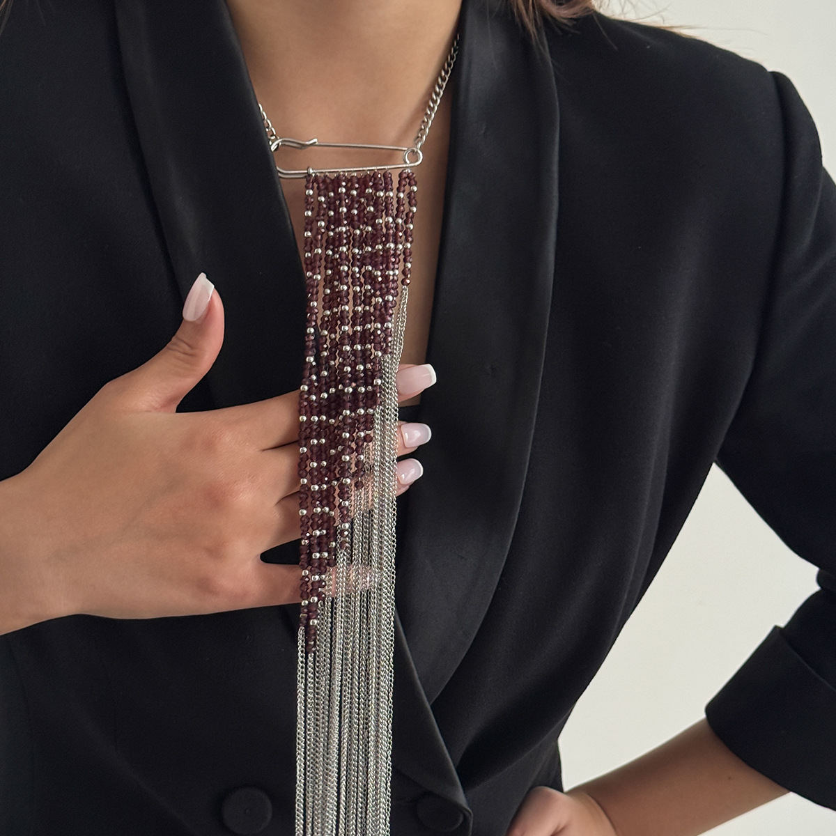 Silver Color Tassel Chain Broo - đánh giá và giá Women'S Accessories Jewelry
