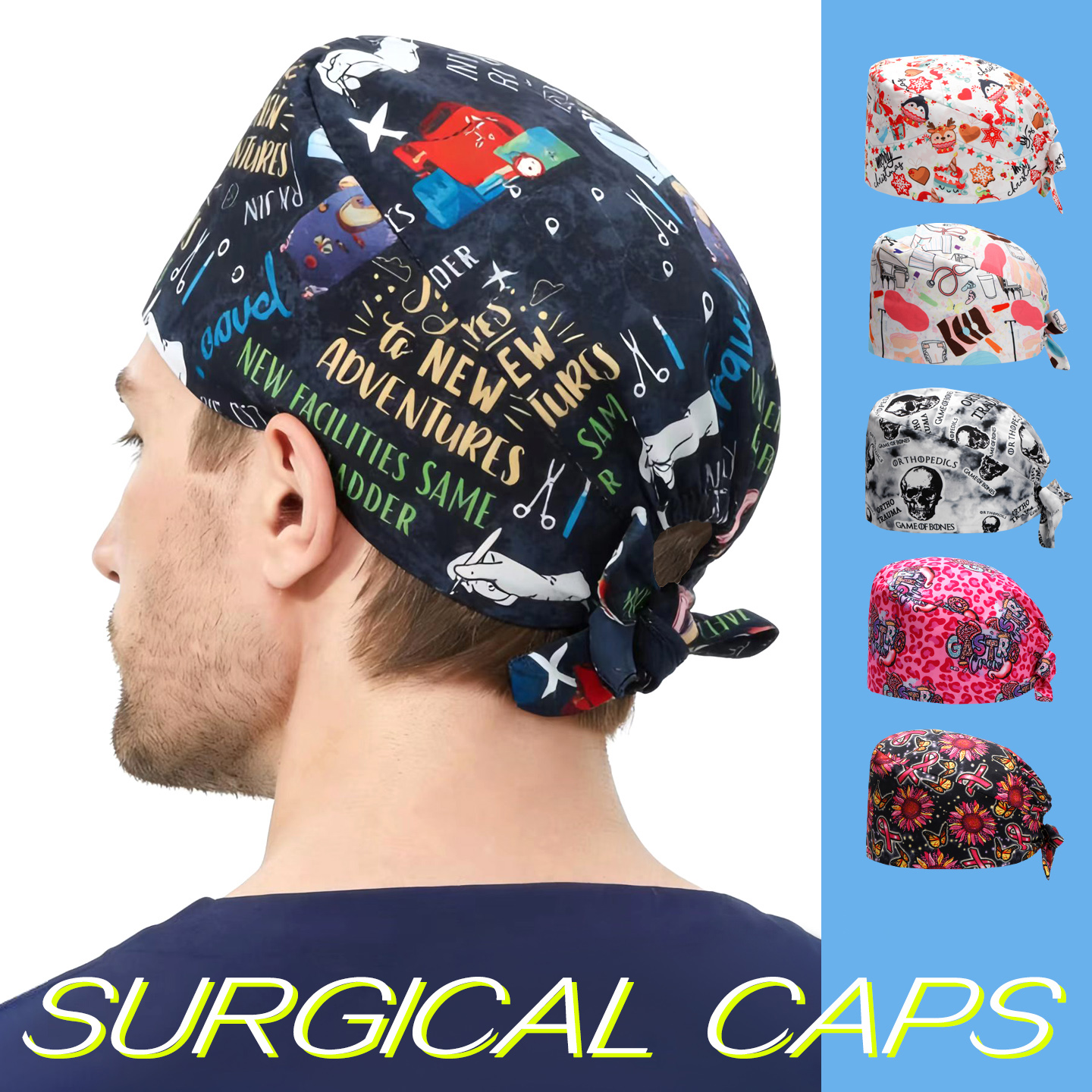 Cartoon Printing Surgical Caps - đánh giá và giá Women'S Work Accessories