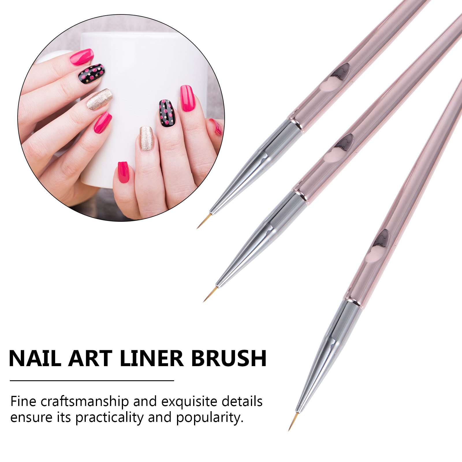 3Pcs Nail Art Pens Set Premium - đánh giá và giá Women Accessories Drawing