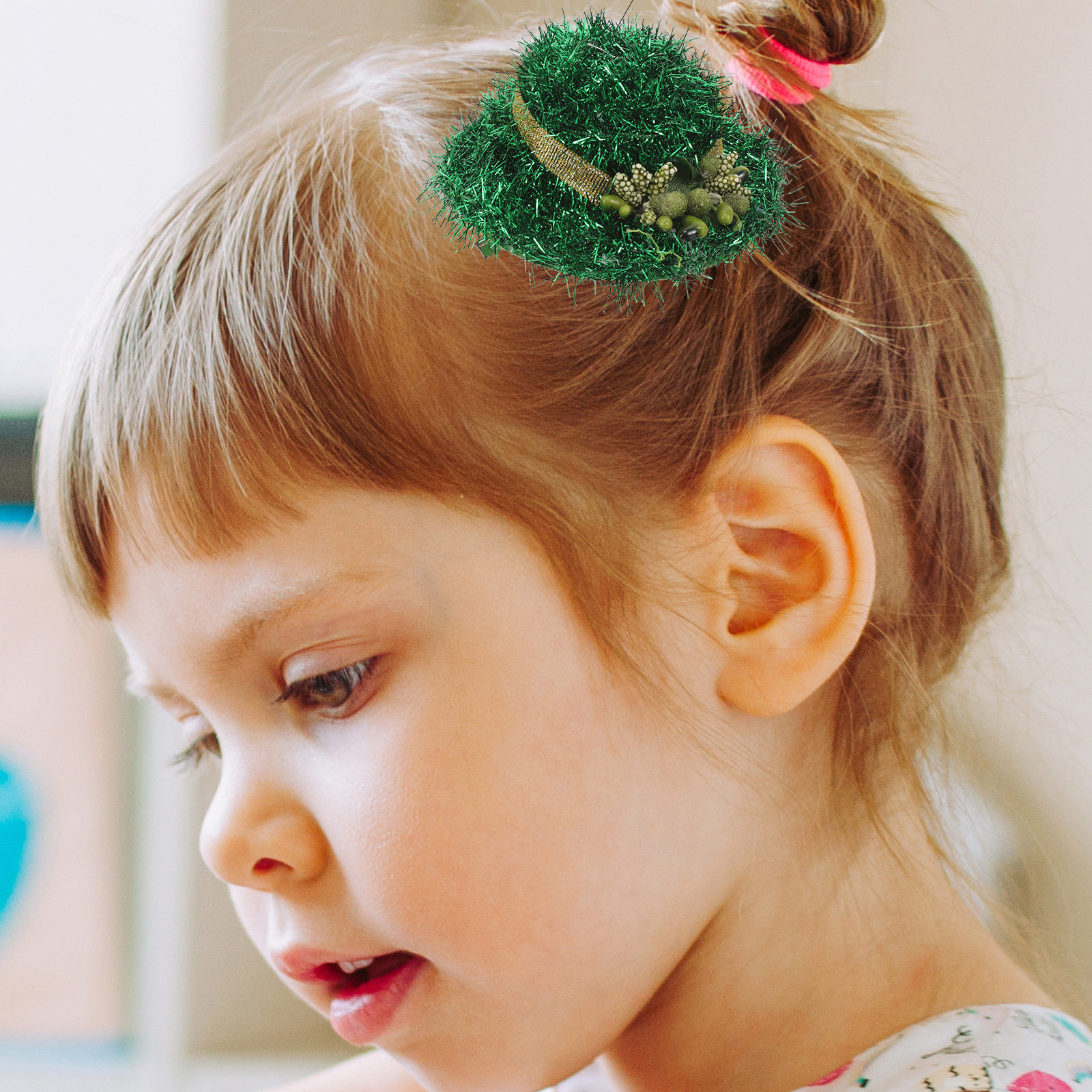2Pcs Green Hat Hair Clips Top  - đánh giá và giá Women Accessories Bouquet