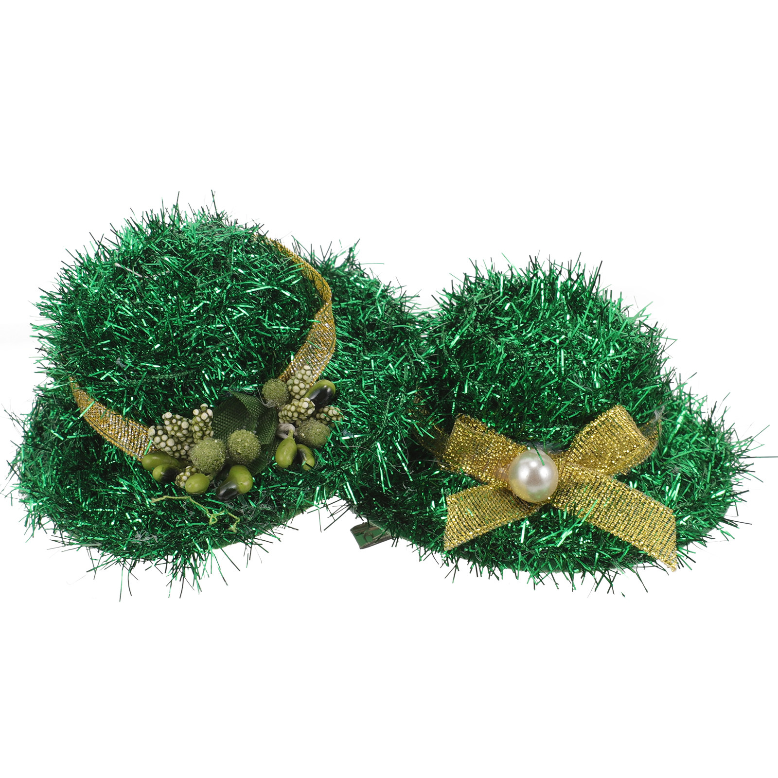 2Pcs Green Hat Hair Clips Top  - đánh giá và giá Women Accessories Bouquet