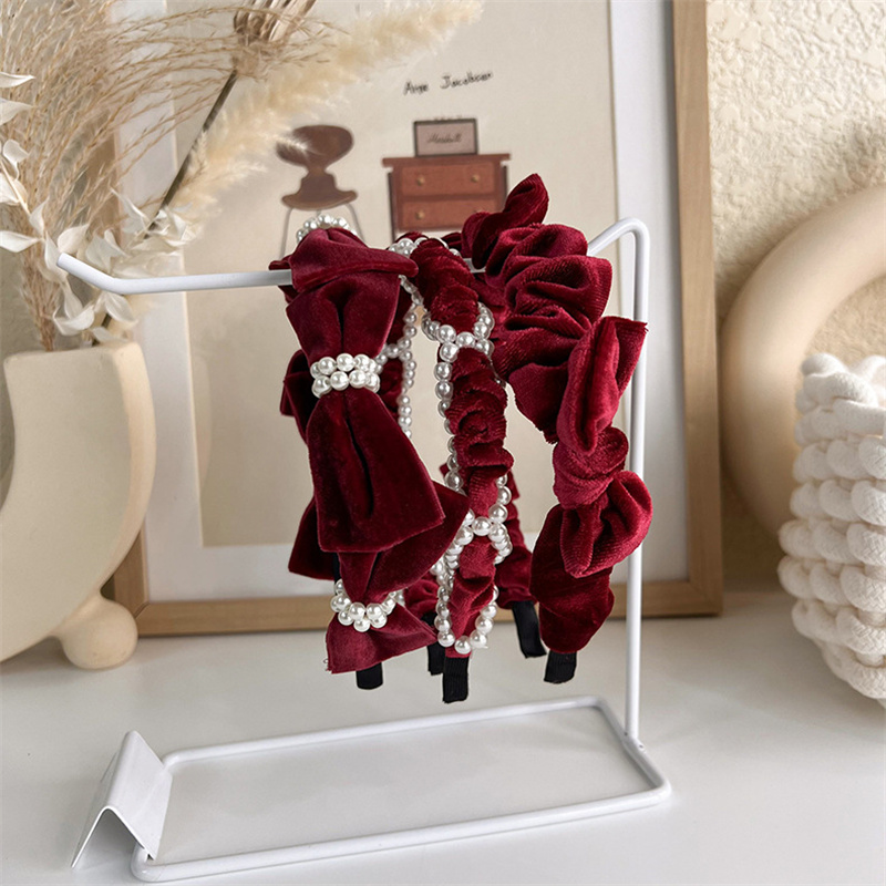 Vintage French Red Velvet Pear - đánh giá và giá Hair Tie Velvet