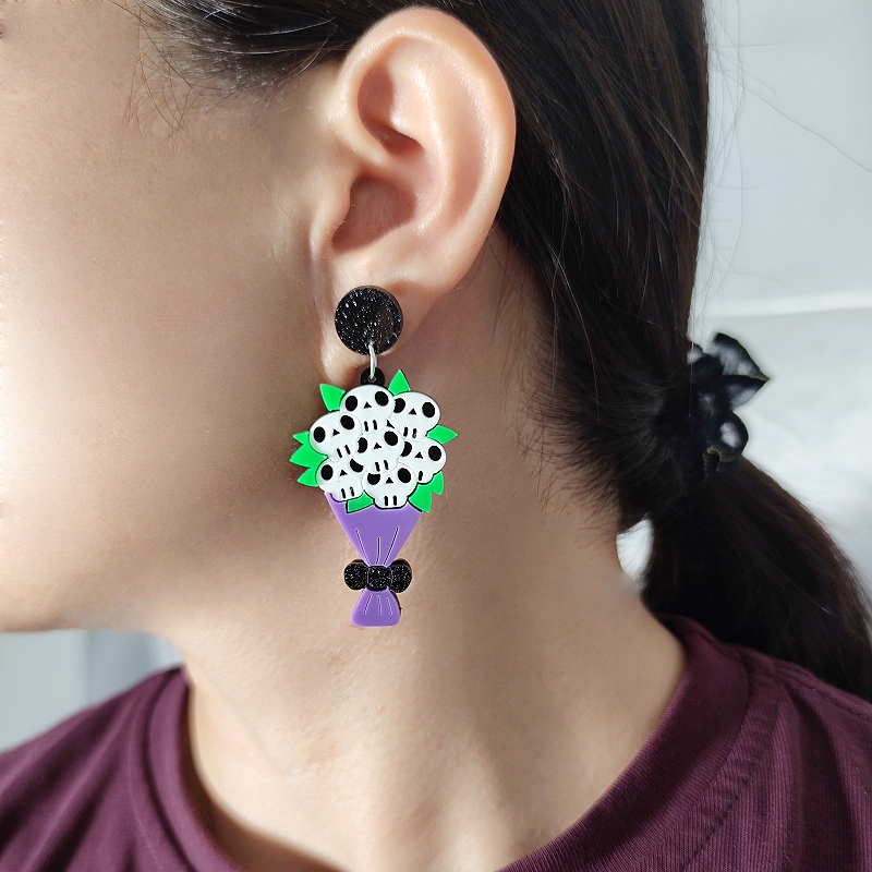 KUGUYS Halloween Skull Skeleto - đánh giá và giá Women Accessories Bouquet