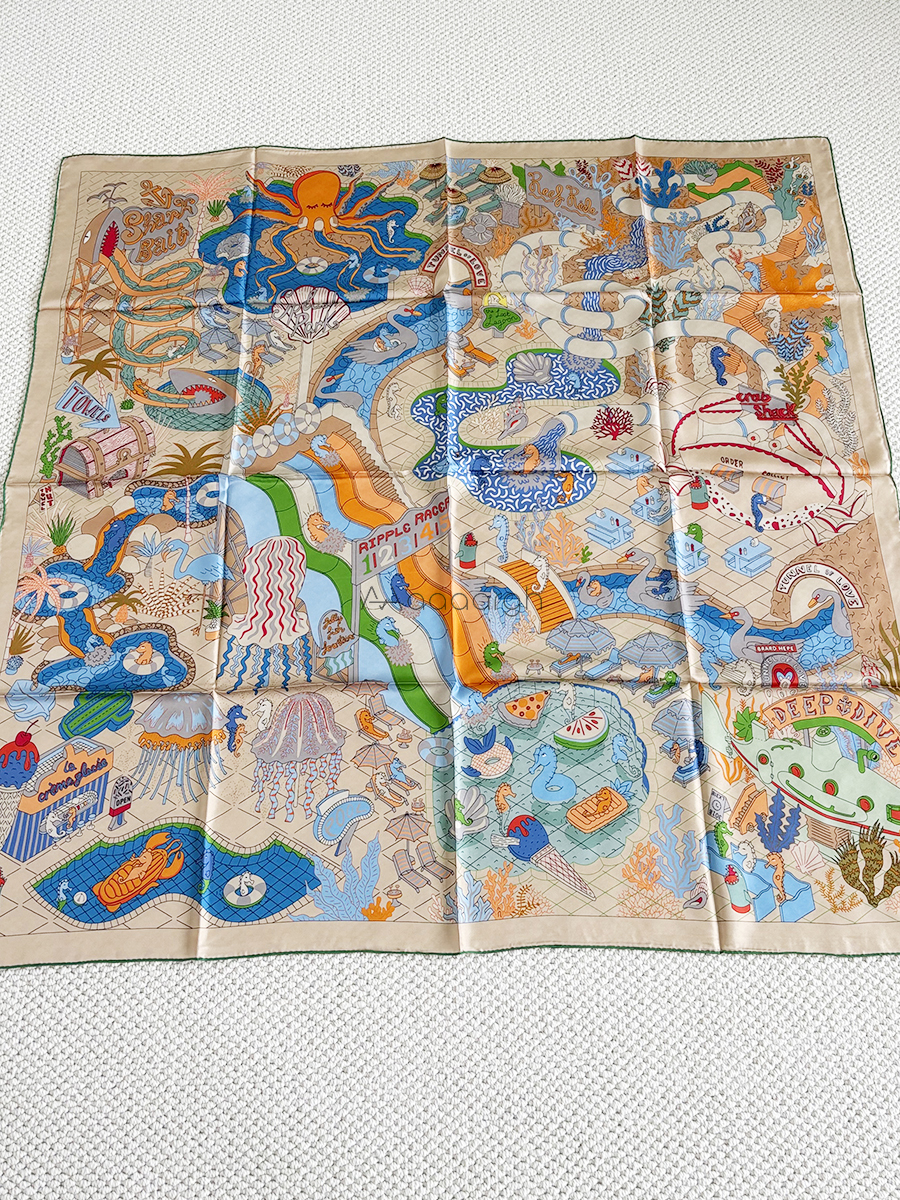 Large Silk Scarf Wraps Luxury  - đánh giá và giá Accessories Brand For Women