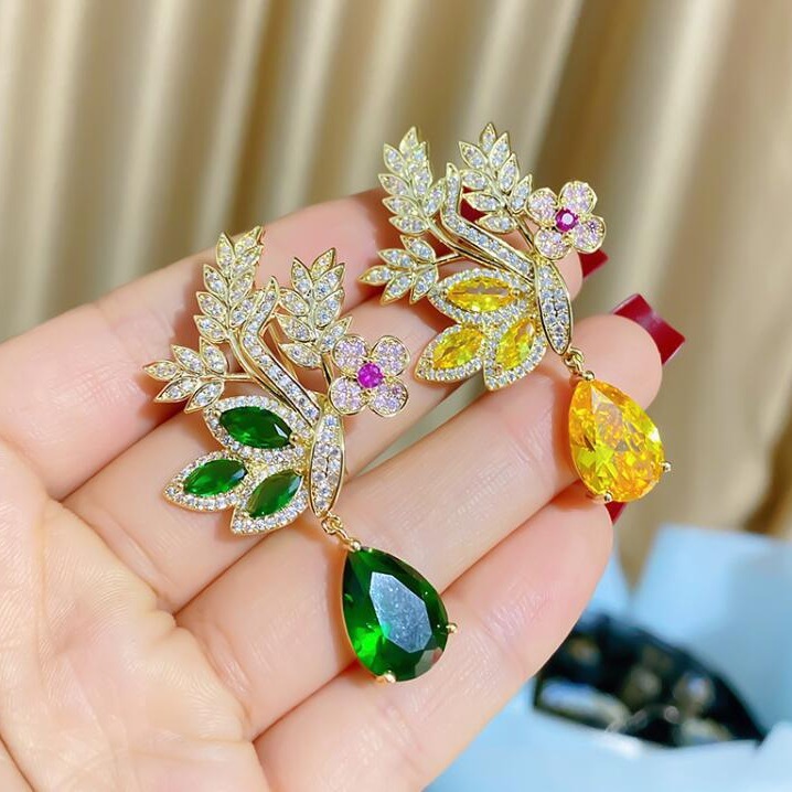 Fashion Green Yellow Leaves Fl - đánh giá và giá Women Accessories Bouquet